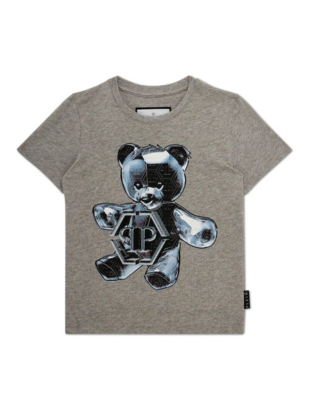  Philipp Plein Junior Teddy Bear T-shirt - Grey 