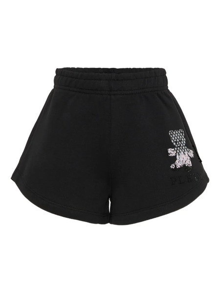  Philipp Plein Junior Teddy-motif Shorts - Black 