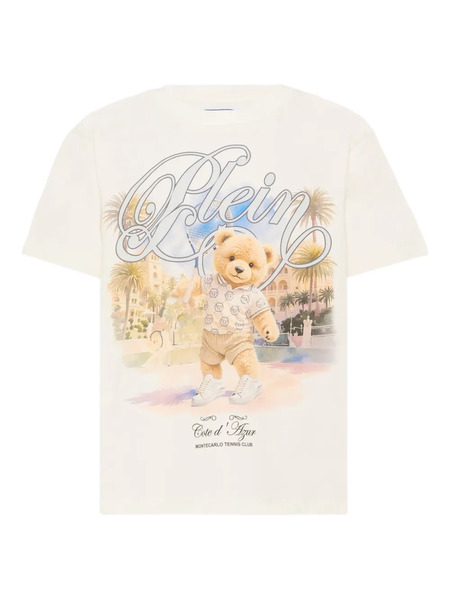  Philipp Plein Junior Teddy-print T-shirt - Neutrals 