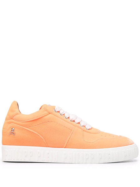  Philipp Plein King Power Velvet Sneakers - Orange 