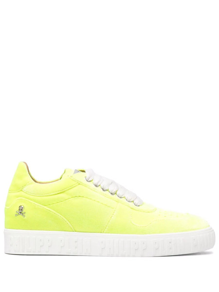  Philipp Plein King Power Velvet Sneakers - Yellow 
