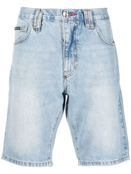  Philipp Plein Knee-length Denim Shorts - Blue 