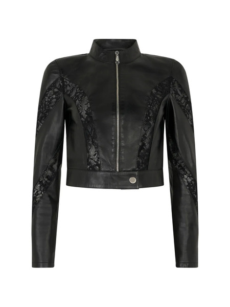  Philipp Plein Lace Biker Jacket - Black 