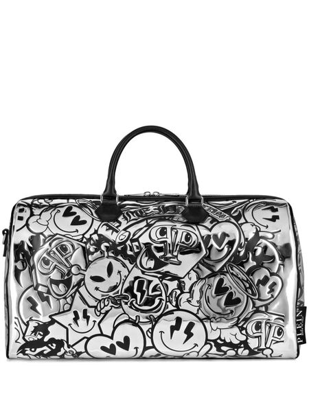  Philipp Plein Large Smile Duffle Bag - Grey 