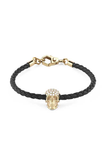  Philipp Plein Leather Bracelet - Gold 
