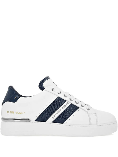  Philipp Plein Leather Platform Sneakers - White 