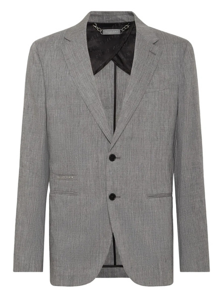  Philipp Plein Linen Blazer - Grey 