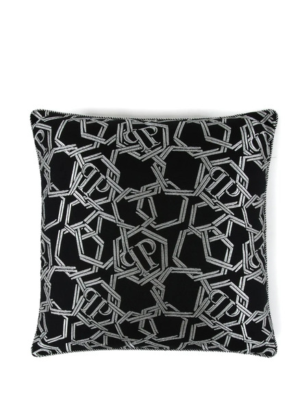  Philipp Plein Logo-chain Square Cushion - Black 