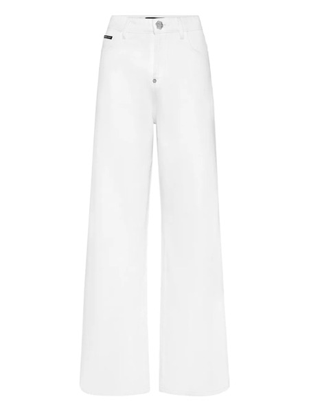  Philipp Plein Logo-embroidered Jeans - White 