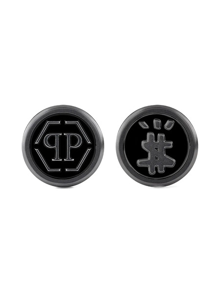 Philipp Plein Logo-engraved Cufflinks - Grey 