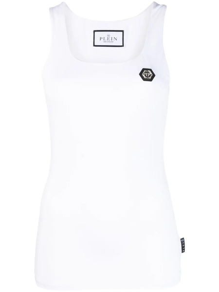  Philipp Plein Logo-patch Tank Top - White 