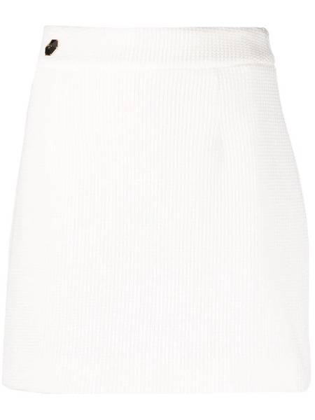  Philipp Plein Logo-plaque Detail Skirt - White 