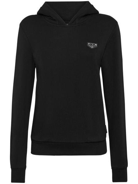  Philipp Plein Logo-plaque Hoodie - Black 