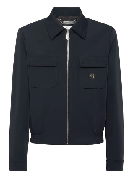  Philipp Plein Logo-plaque Jacket - Blue 