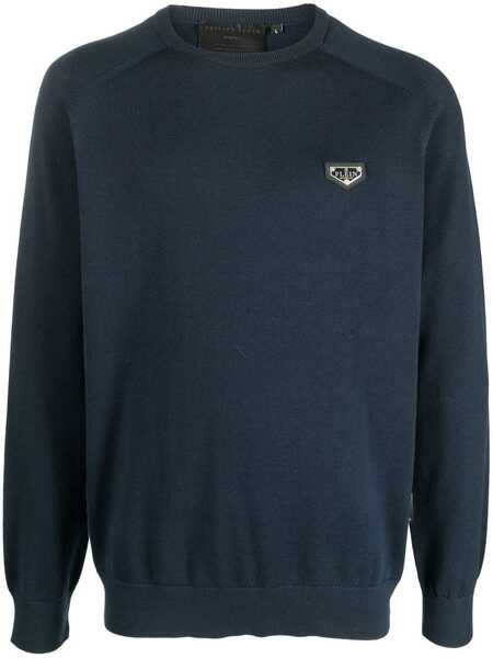  Philipp Plein Logo-plaque Jumper - Blue 