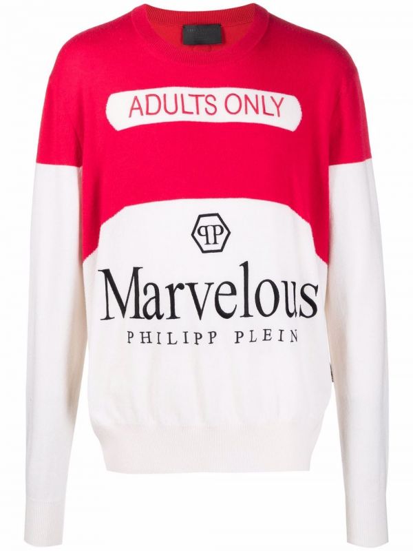  Philipp Plein Logo-print Cashmere Jumper - Neutrals 