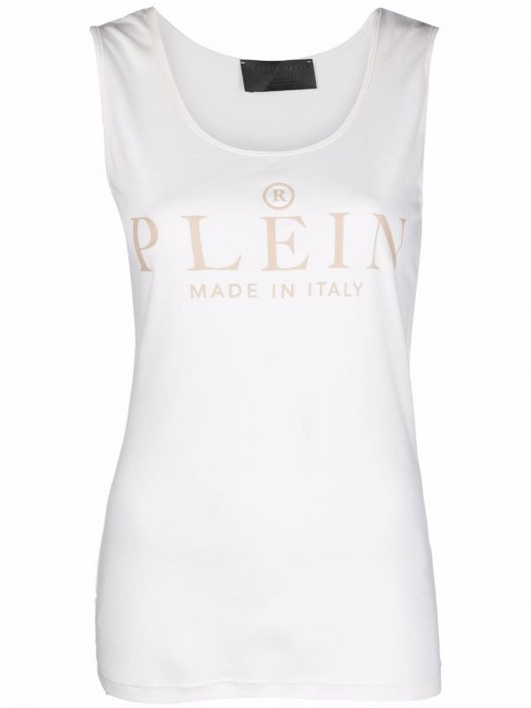  Philipp Plein Logo-print Tank Top - Neutrals 