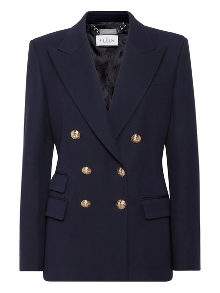  Philipp Plein Marine Double-breasted Blazer - Blue 