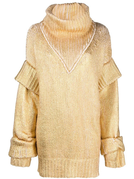  Philipp Plein Maxi Hexagon Metallic Pullover - Neutrals 