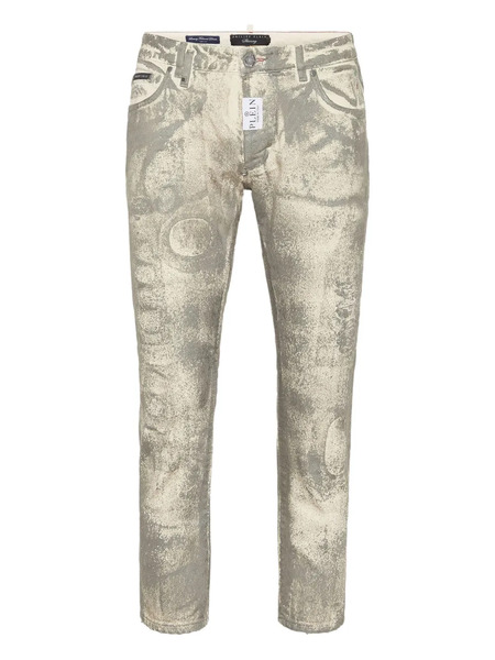  Philipp Plein Metallic-splatter Jeans - Neutrals 