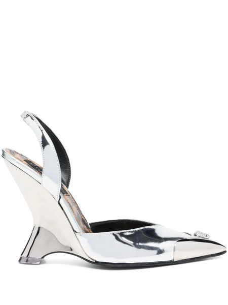  Philipp Plein Mirror 95mm Pointed-toe Pumps - Grey 