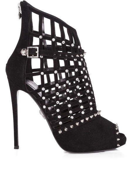  Philipp Plein 12mm Suede Sandals - Black 