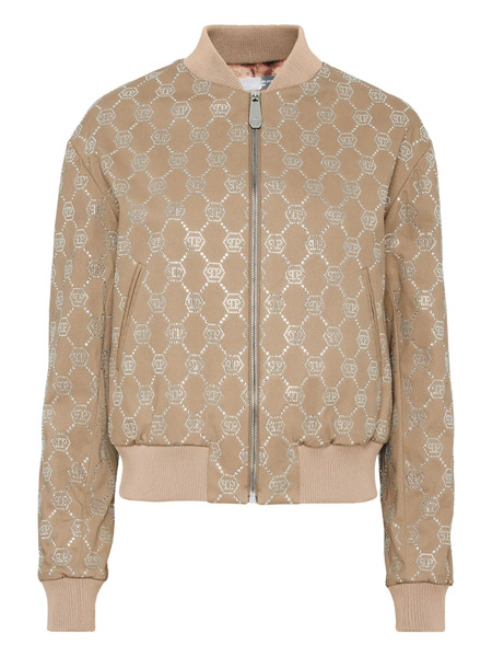  Philipp Plein Monogram Bomber Jacket - Neutrals 