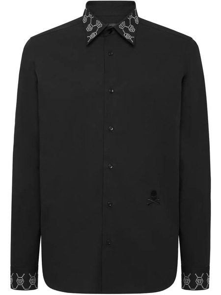  Philipp Plein Monogram-embellished Shirt - Black 