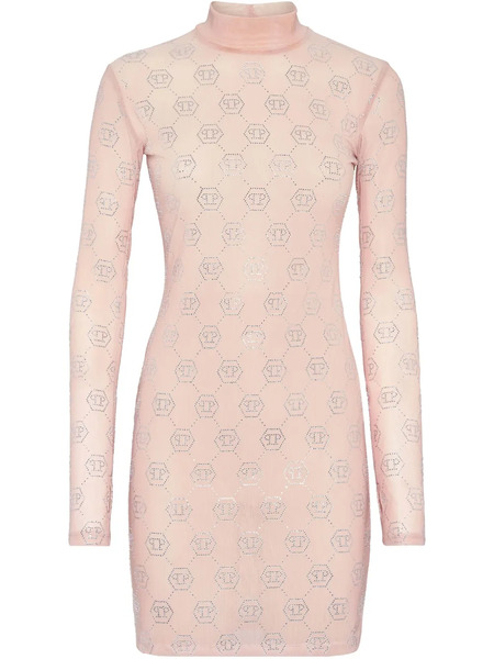  Philipp Plein Monogram Jersey Dress - Pink 