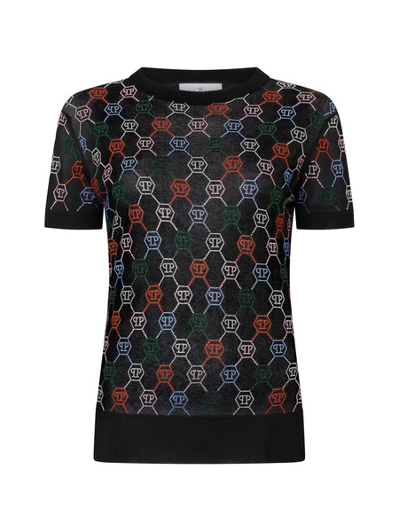  Philipp Plein Monogram Knit T-shirt - Black 