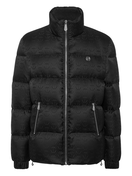 Philipp Plein Monogram Puffer Jacket - Black 