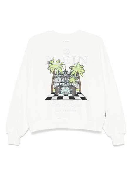  Philipp Plein New Port Beach Cut Sweatshirt - White 