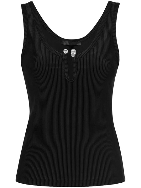  Philipp Plein Pierced Sleeveless Top - Black 