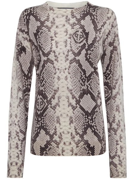  Philipp Plein Pitone Cashmere Sweater - Neutrals 
