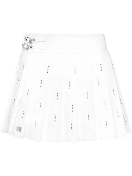  Philipp Plein Pleated Mini Skirt - White 