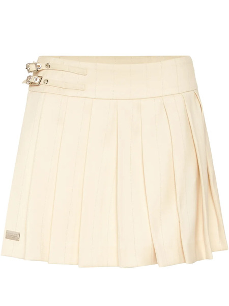  Philipp Plein Pleated Mini Skirt - White 