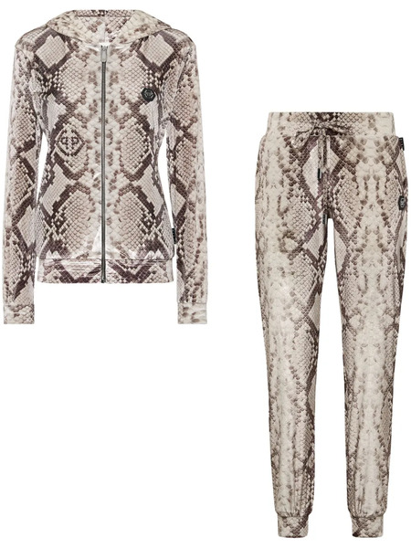  Philipp Plein Python-print Tracksuit Set - Neutrals 