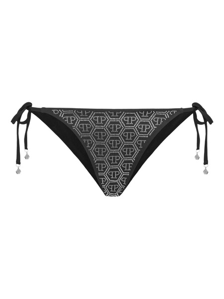  Philipp Plein Rhinestone-embellished Bikini Bottoms - Black 