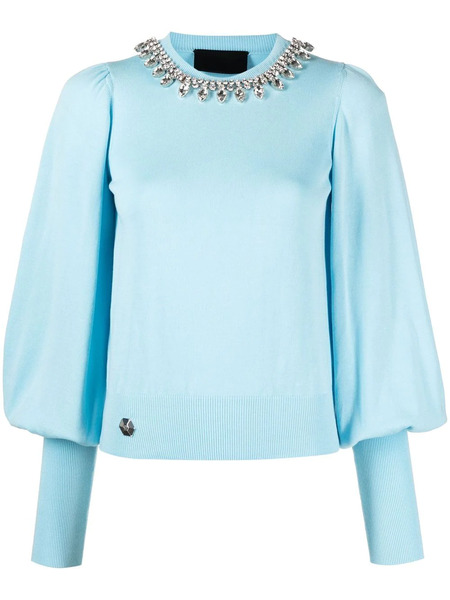  Philipp Plein Rhinestone-embellished Jumper - Blue 