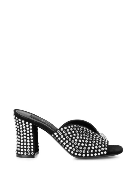  Philipp Plein Rhinestone Suede Sandals - Black 