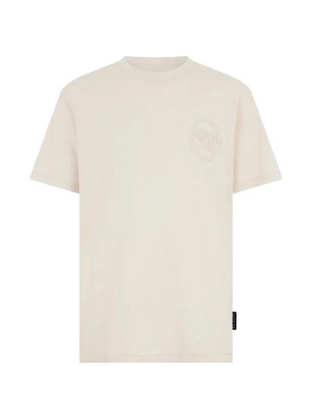  Philipp Plein Round-neck Monogram T-shirt - Neutrals 