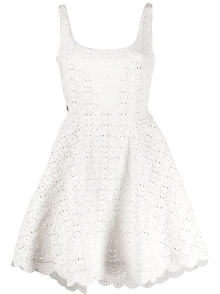  Philipp Plein Sangallo Leather Minidress - White 