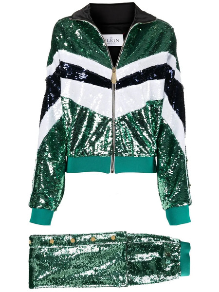  Philipp Plein Sequin Embellished Tracksuit - Green 