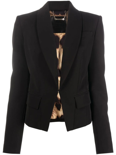  Philipp Plein Shawl Lapel Blazer - Black 