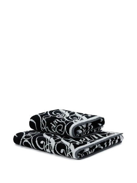  Philipp Plein Signature-pattern Guest Towel Set - Black 