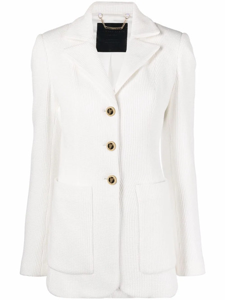  Philipp Plein Single-breasted Cotton Blazer - White 
