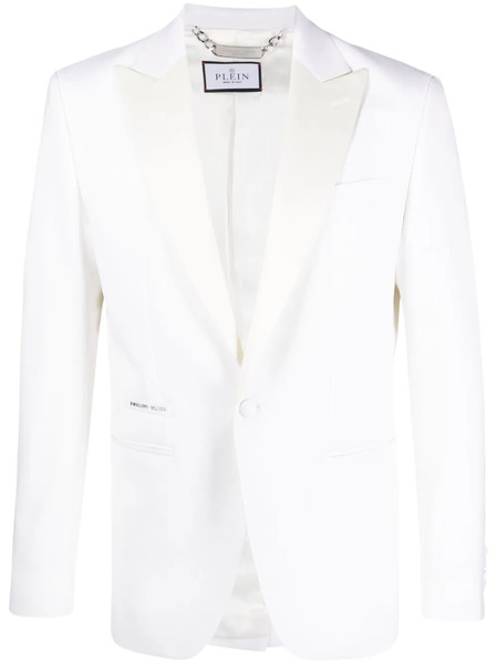  Philipp Plein Single-breasted Wool Blazer - White 