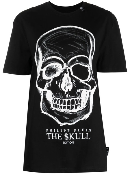  Philipp Plein Skull-print Cotton T-shirt - Black 