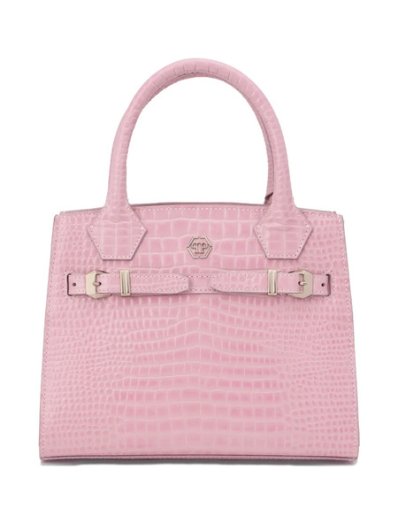  Philipp Plein Small Crocodile-effect Tote Bag - Pink 