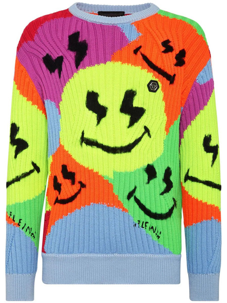  Philipp Plein Smile Graffiti Jumper - Green 